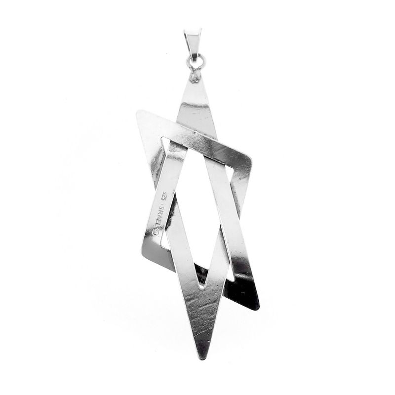 Image 7 of Silver abstract pendant | Star of David