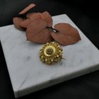 Image 5 of Vintage gold brooch with Zeeland buttons