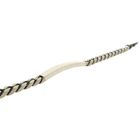 Image 9 of Silver robust gourmet link bracelet with engraving plate; Men
