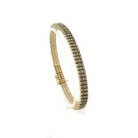 Gold link bracelet with diamonds; 2.19 ct.