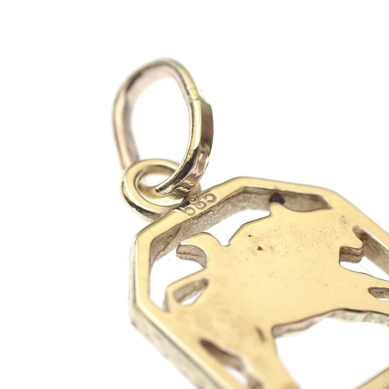 Image 5 of Gold zodiac sign pendant; Taurus