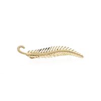 Vintage gouden veer broche 