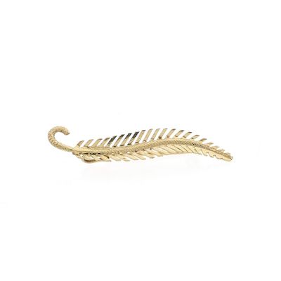 Afbeelding 1 van Vintage gouden veer broche 