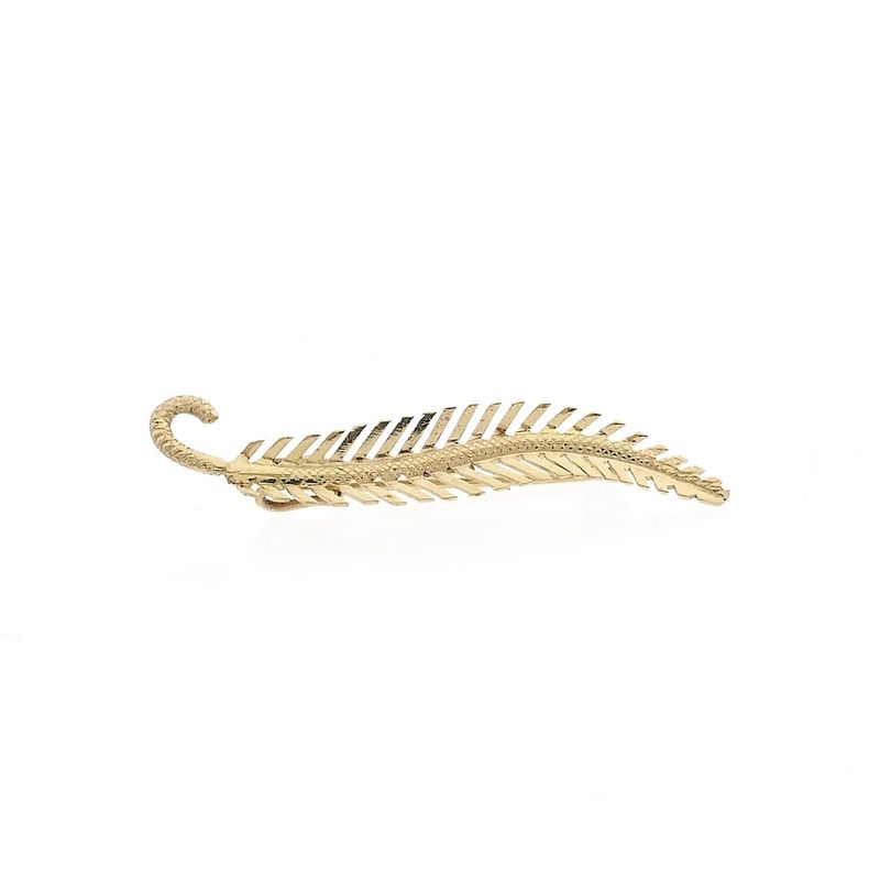 Afbeelding 1 van Vintage gouden veer broche 