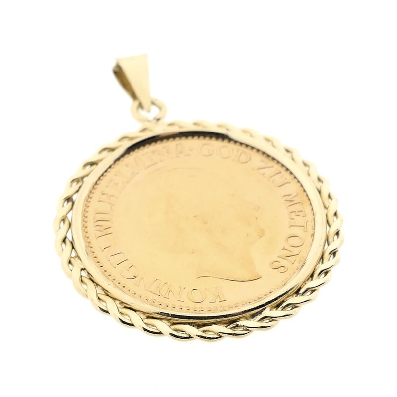 Image 7 of Gold pendant of 10 guilder coin Queen Wilhelmina 1932