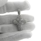 Image 9 of 18-karat white gold cross pendant with diamonds | 1.47 ct.