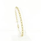 Image 1 of Gold wide anchor link bracelet