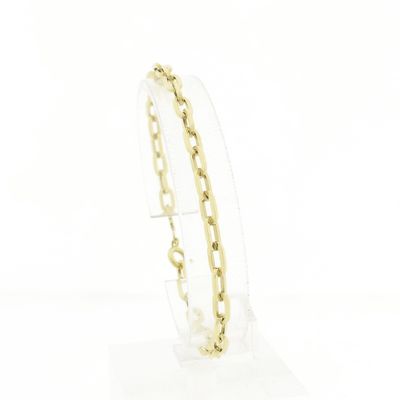 Image 1 of Gold wide anchor link bracelet