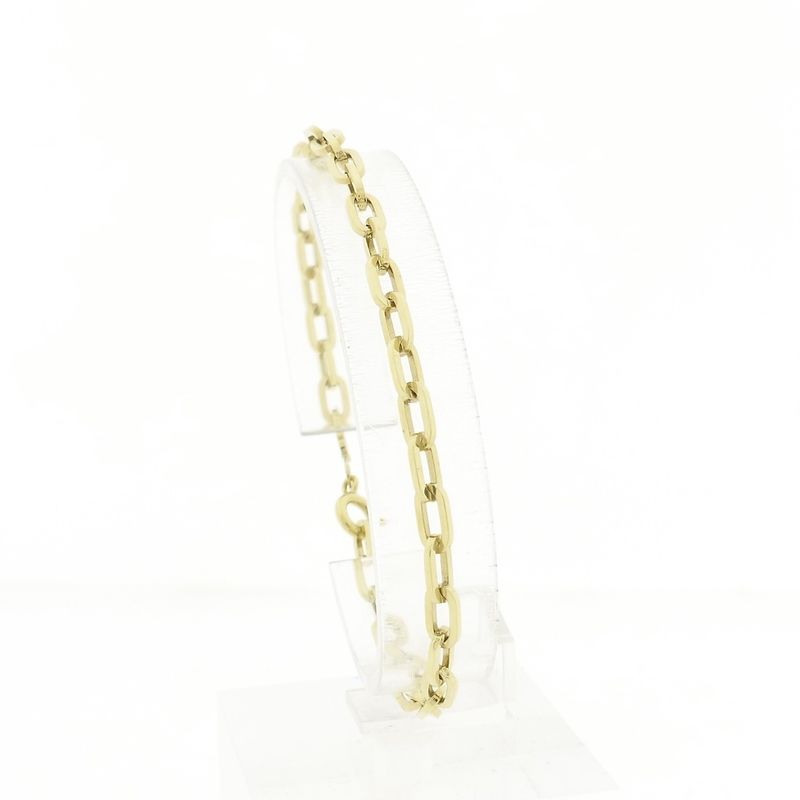 Image 1 of Gold wide anchor link bracelet
