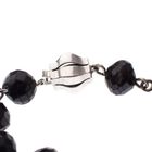Image 4 of Antique mourning necklace with garnet beads on silver | 106 cm