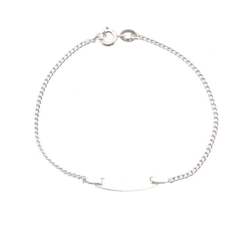 Image 1 of Silver gourmet bracelet with engraving plate