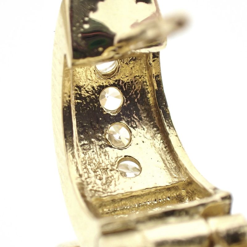 Image 4 of Gold earrings with zirconia | Ø 13 mm