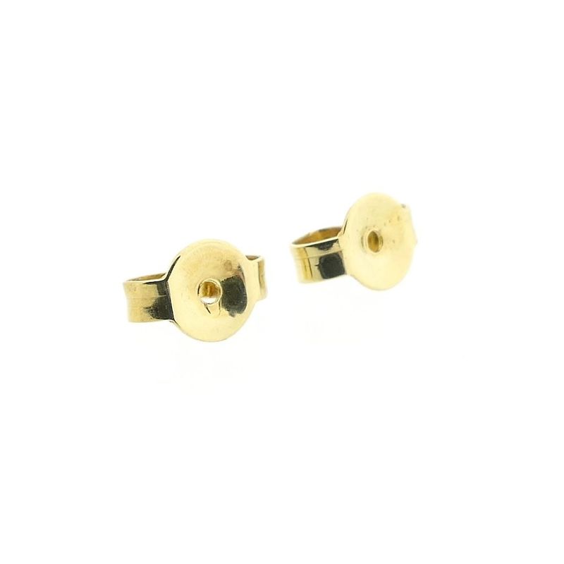Image 6 of Bicolor gold stud earrings with zirconia