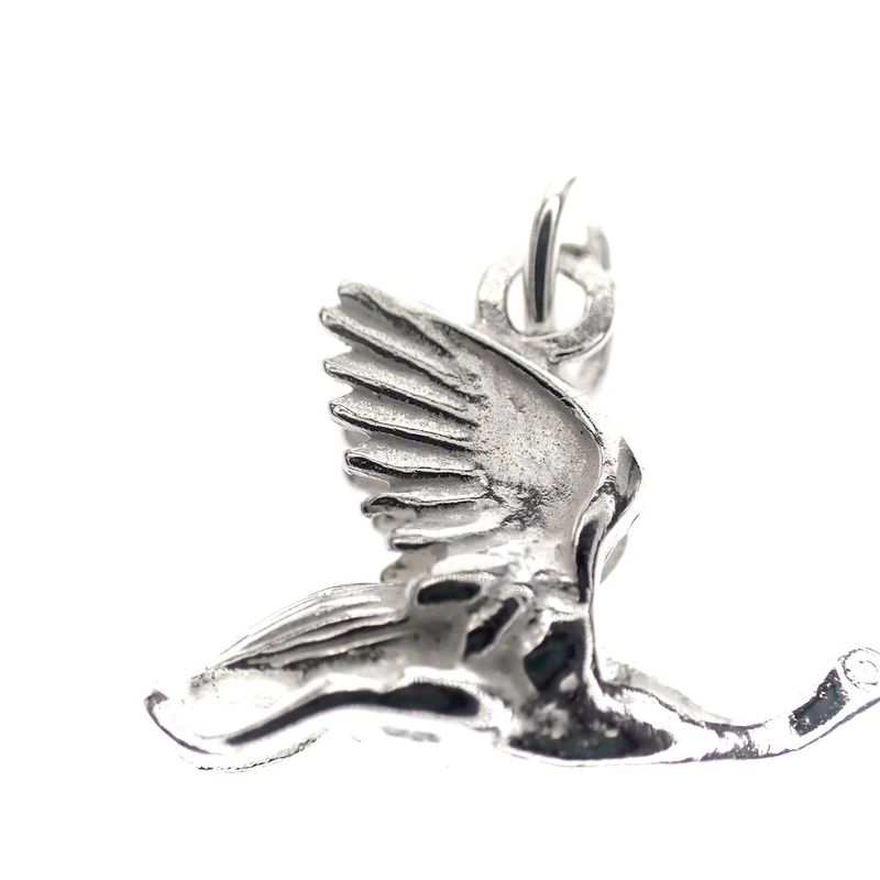 Image 4 of Silver charm; Stork with baby