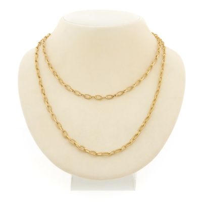 Image 1 of Gold anchor link chain/sautoir