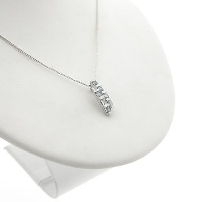 Image 2 of Silver pendant with light blue zirconia