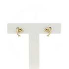 Image 1 of Gold dolphin stud earrings with zirconia