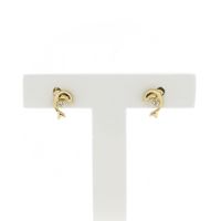 Gold dolphin stud earrings with zirconia