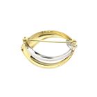 Image 3 of Bicolor Gold Brooch; 14 Karat