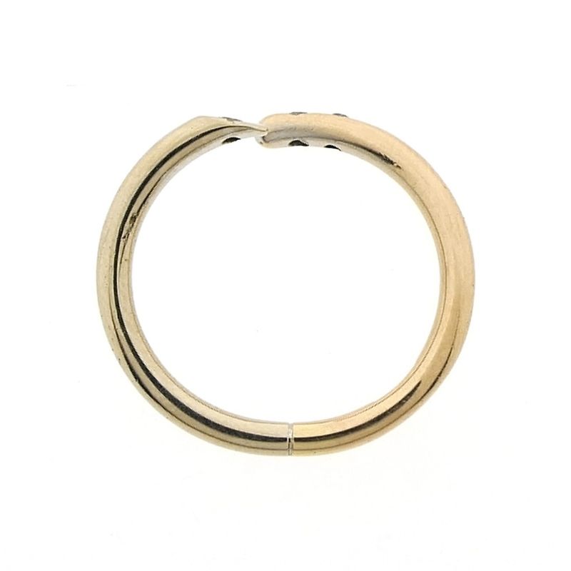 Image 5 of 18-karat two-tone gold solitaire ring with 0.025 ct. diamond