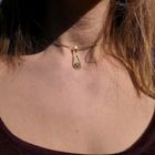 Image 8 of Vintage gold pendant with turquoise.