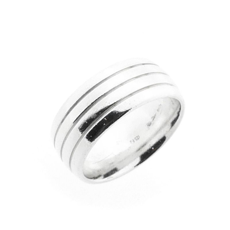 Image 1 of Silver wide men's ring