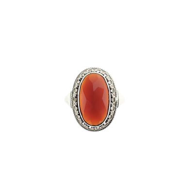 Image 2 of Silver ring with carnelian | Antique