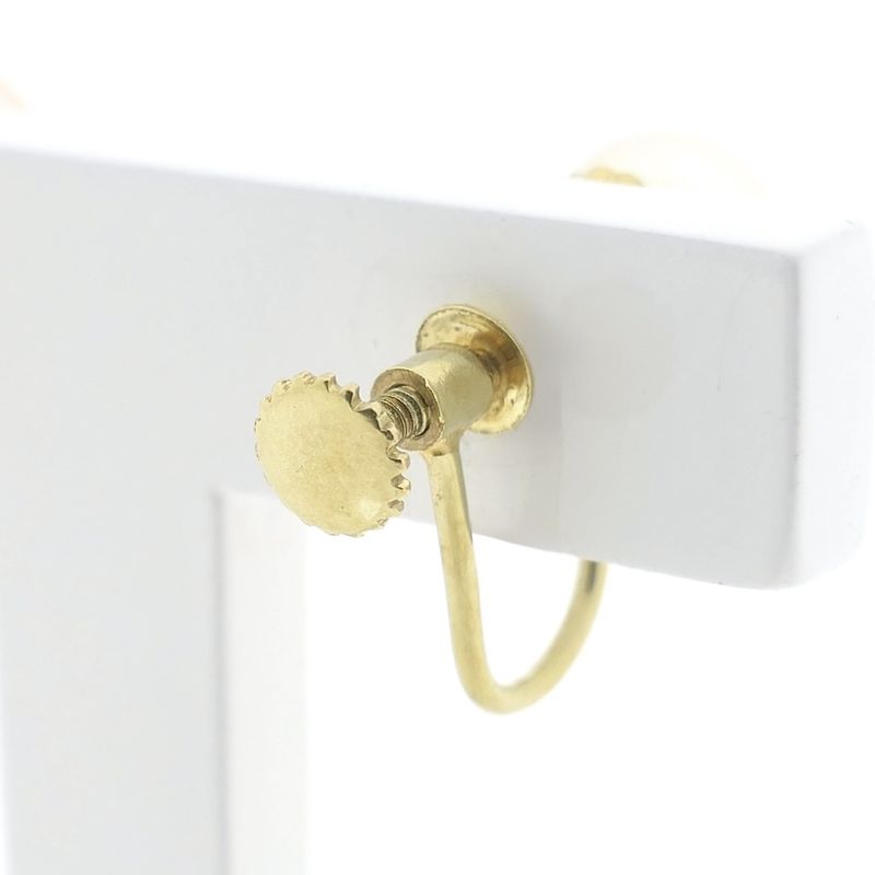 Image 5 of Vintage gold earrings with pearl