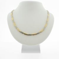 Two-tone gold fantasy link necklace