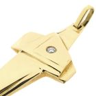 Image 12 of Gold pendant of an abstract cross with diamond; 0.05 ct.