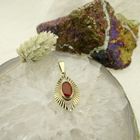 Image 2 of Vintage gold pendant with carnelian.