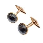 Image 3 of Vintage gold cufflinks with hematite
