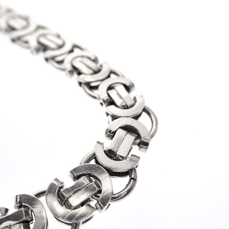 Image 3 of Silver link bracelet; Men | 22.5 cm