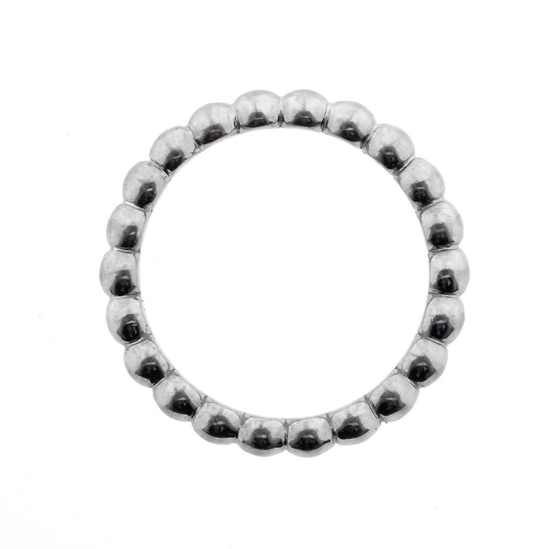 Image 3 of White gold sliding ring with balls
