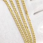 Afbeelding 7 van Gouden gourmetschakel ketting met wiebertjes | 81 cm