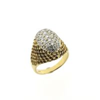 Gold cocktail ring with diamonds; 0.54 ct.