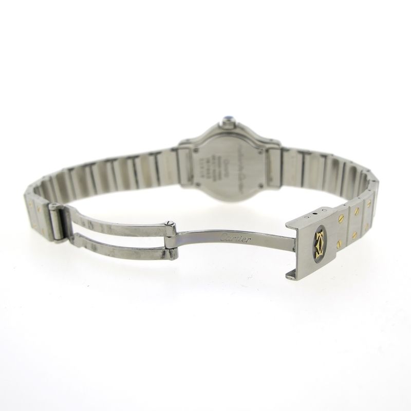 Image 17 of Cartier Santos Octagon 187903; Gold/steel ladies' watch