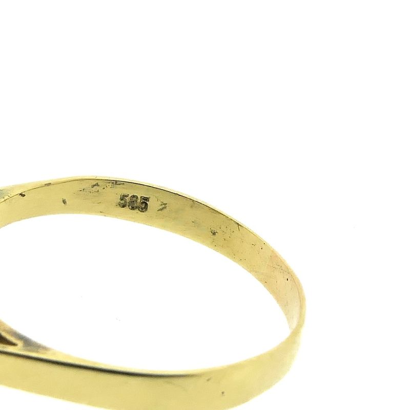 Image 9 of Gold cocktail ring with pearls and sapphire