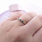 Image 4 of Gold ring with sapphire and diamond; 0.12 ct. | Diamonde