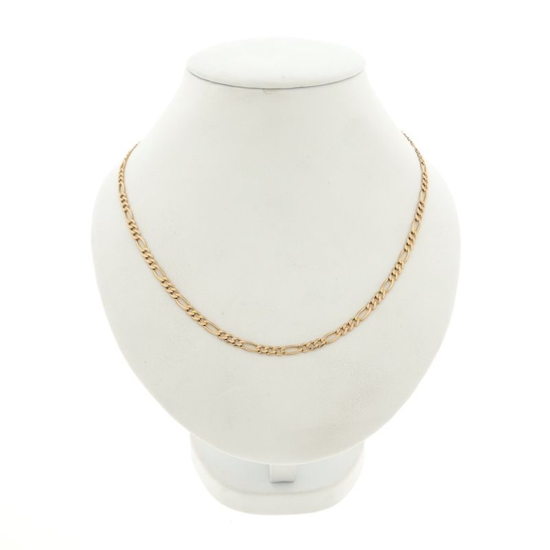 Image 4 of Gold Figaro link chain | 47.5 cm