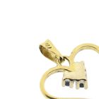 Image 7 of 18 carat gold heart pendant with sapphire
