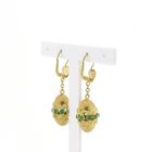 Image 4 of Gold earrings with chrysoprase