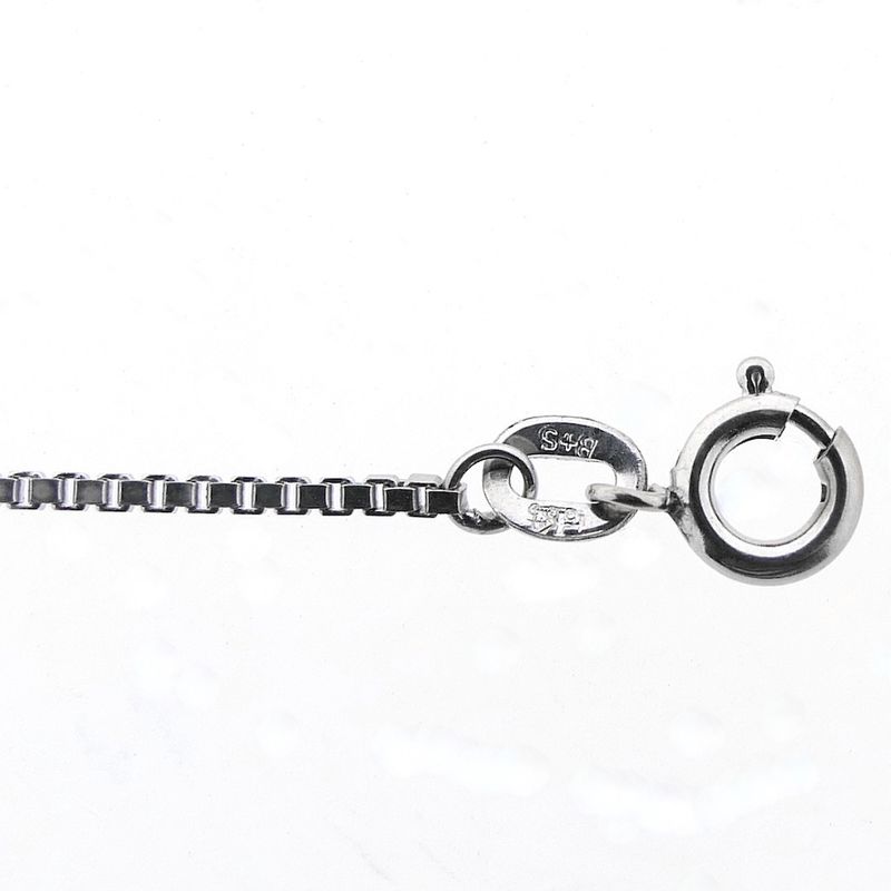 Image 4 of White gold Venetian link chain