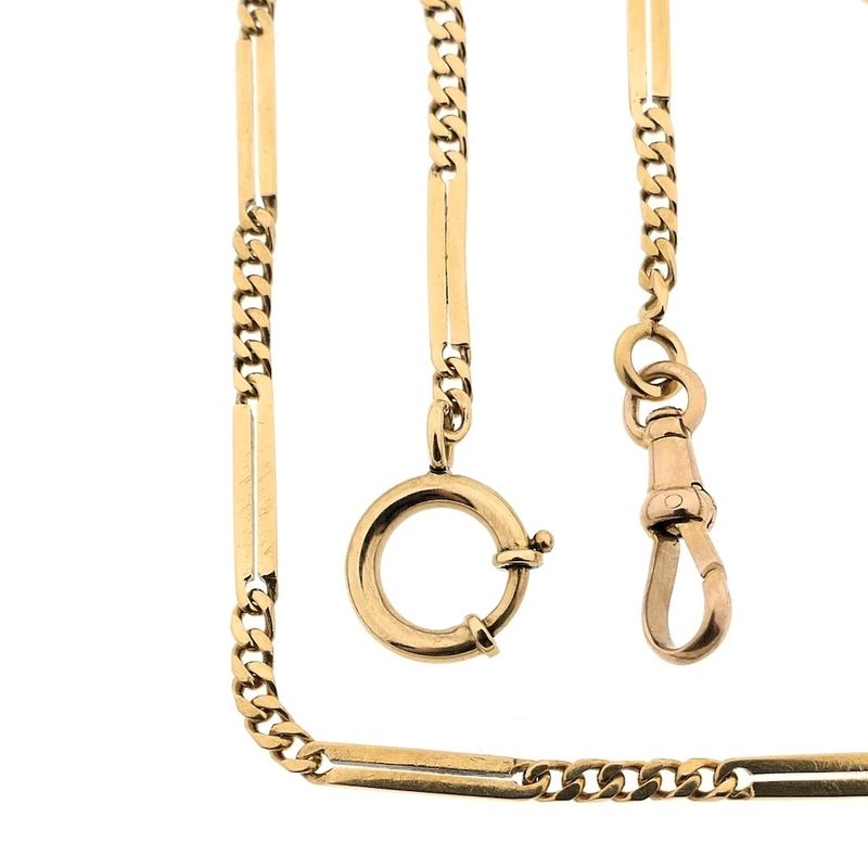 Image 1 of 18-karat gold gourmet/fantasy link chain | 43 cm