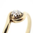 Image 3 of Golden subtle ring with diamond 0.13 ct.