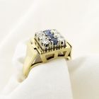 Image 7 of Gold men's ring with diamond and sapphire