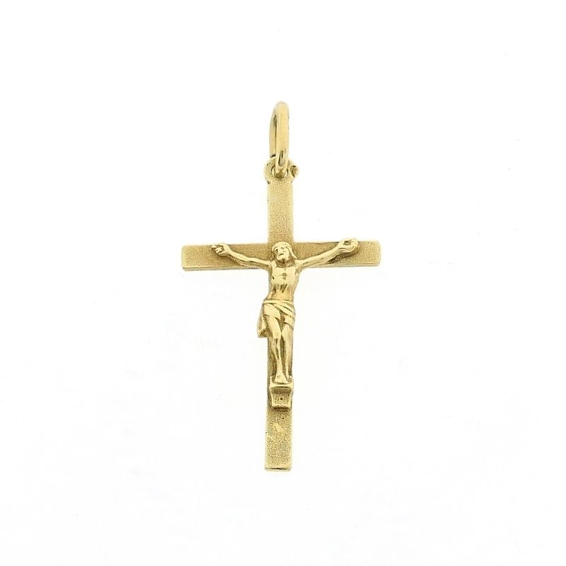 Image 1 of Gold pendant of cross with corpus