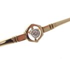 Image 5 of Gold brooch with diamond; 0.10 ct.