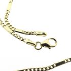 Image 3 of Gold closed Figaro link chain | 45 cm