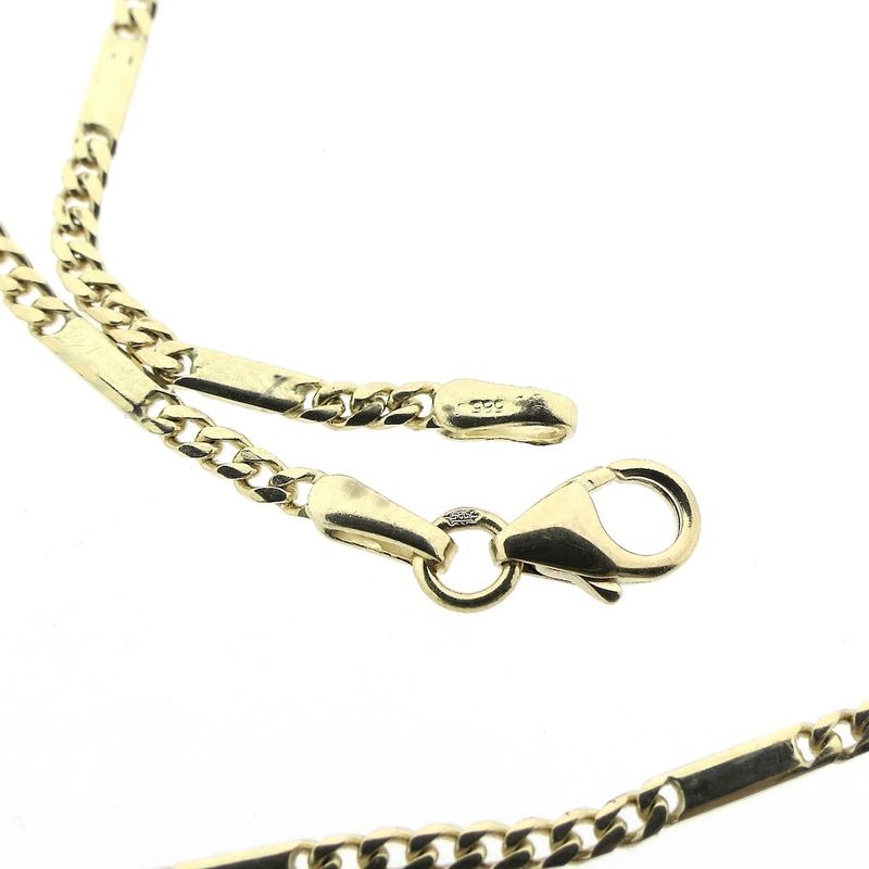 Image 3 of Gold closed Figaro link chain | 45 cm